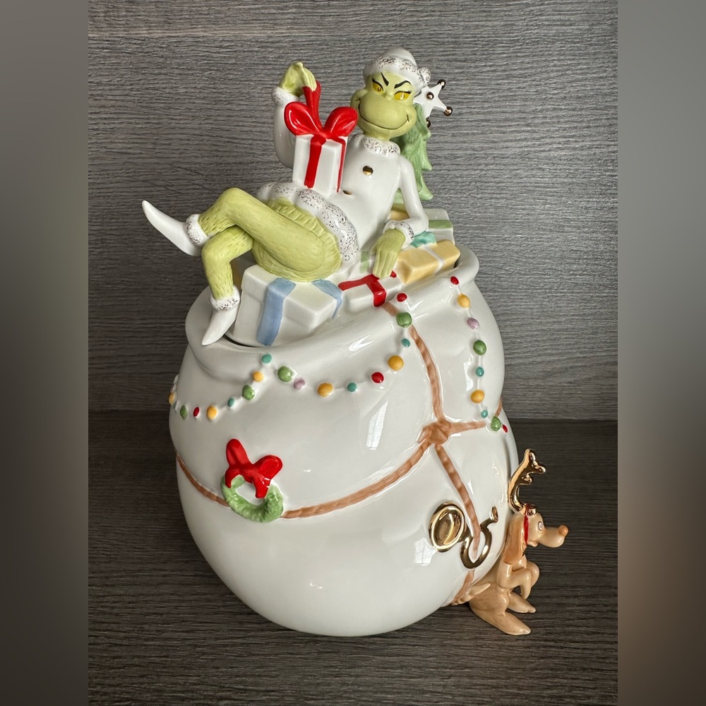 LENOX Merry Grinchmas Cookie Jar.